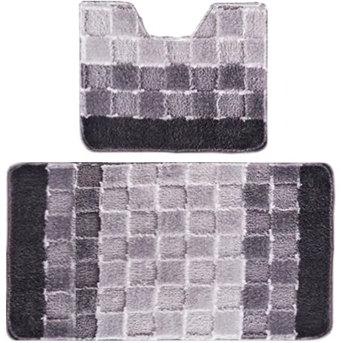 Комплект ковриков для в/к BANYOLIN SILVER 500х800/500х400мм 11мм (серый)