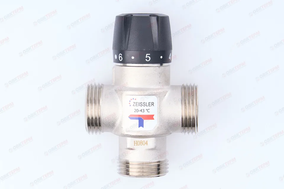 Термостатич. смес. клапан 1" НР 20-43°С KV 2,5 TIM     (30/1шт)