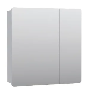 Зеркальный шкаф 80 "Бари" - белый,2 двери (швг 800х750х155)