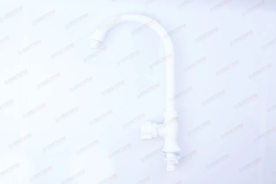 Смеситель моно для холодной воды PLAMIX Mono-004 White /ABS-пластик(без подводки) (70 шт/ящ)