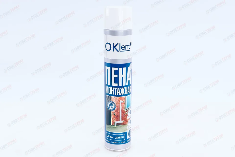 Пена бытовая (руч.) монтажная Oklent 45  1000 мл (600гр680./16 шт.)