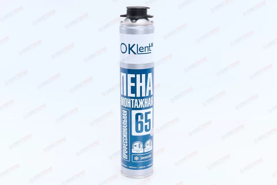 Пена профессиональная монтажная Oklent 65 зимняя (860 гр./16 шт.)