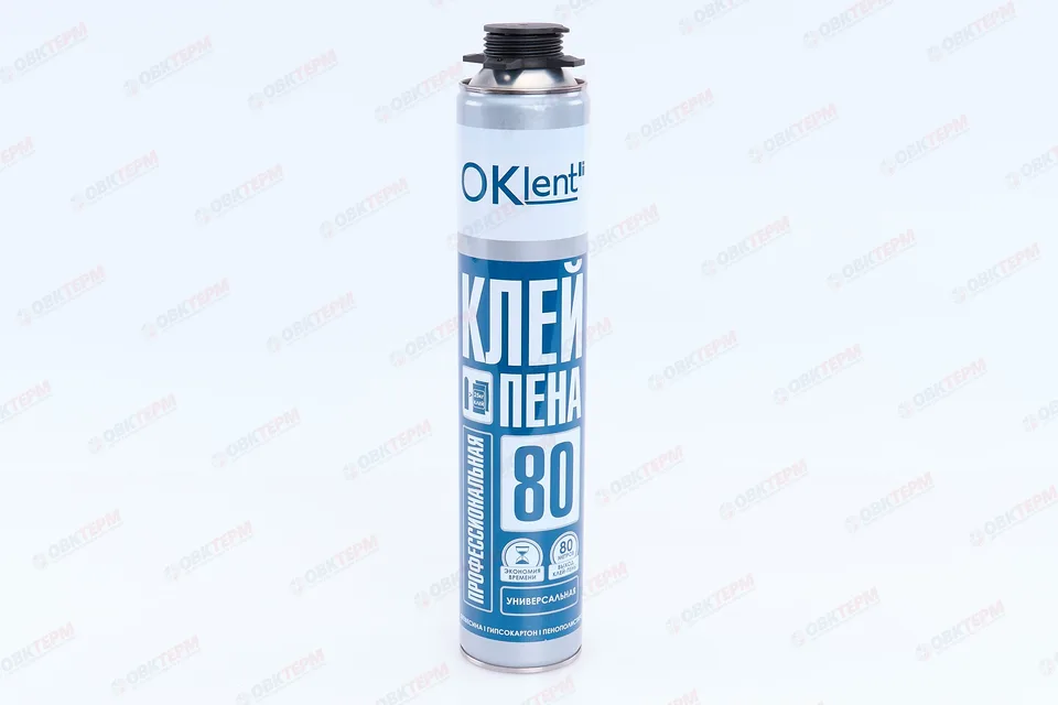 Пено-клей профессиональная универсальная  Oklent 80 (950 гр./16 шт.)
