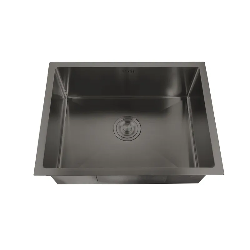 Мойка ZERIX ZH4843-215.SUS304 NANO-BLACK из нерж. стали (3.0/0.8 мм) (с сифоном)