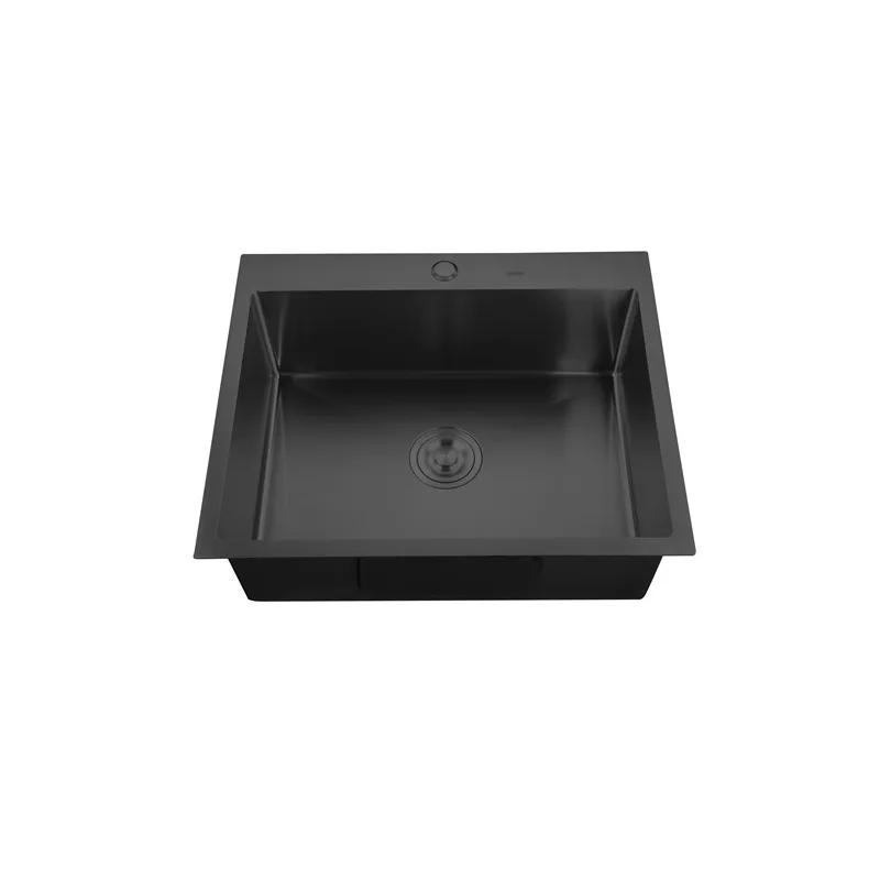 Мойка ZERIX ZH5045-215.SUS304 NANO-BLACK из нерж. стали (3.0/0.8 мм) (с сифоном)