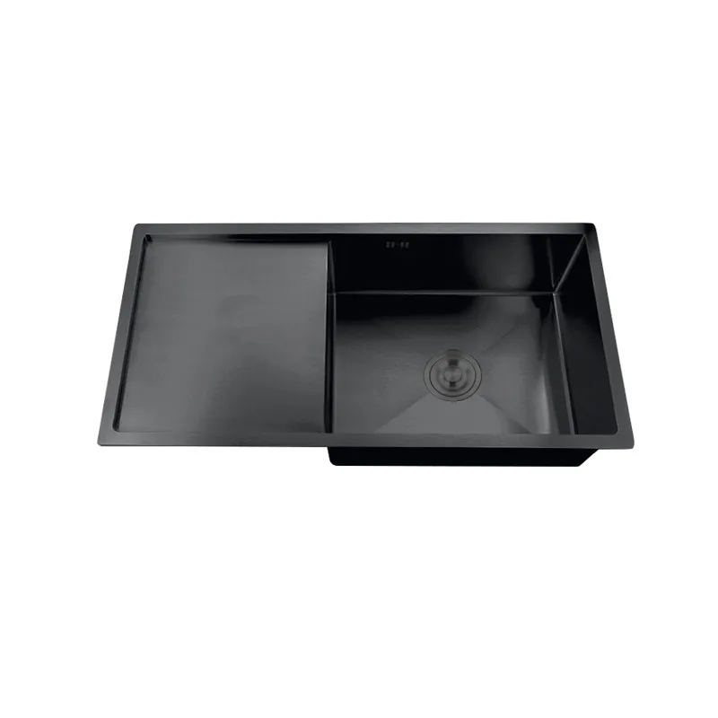 Мойка ZERIX ZH7844-215.SUS304 NANO-BLACK из нерж. стали (3.0/0.8 мм) (с сифоном)