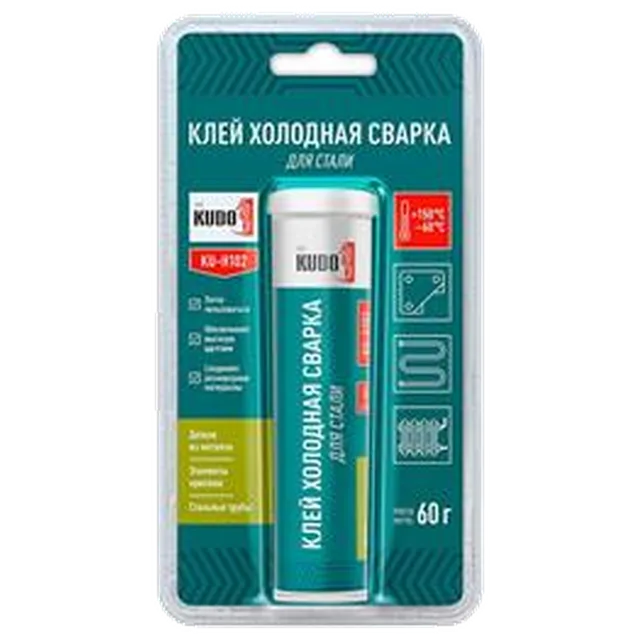 КУДО Клей "Холодная сварка" для стали KU-H102, 60гр, (12шт/уп)