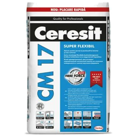 Ceresit CM 17/25кг Плиточный клей для крупноформатного керамогранита, C2 TE S1, (48шт/пал)