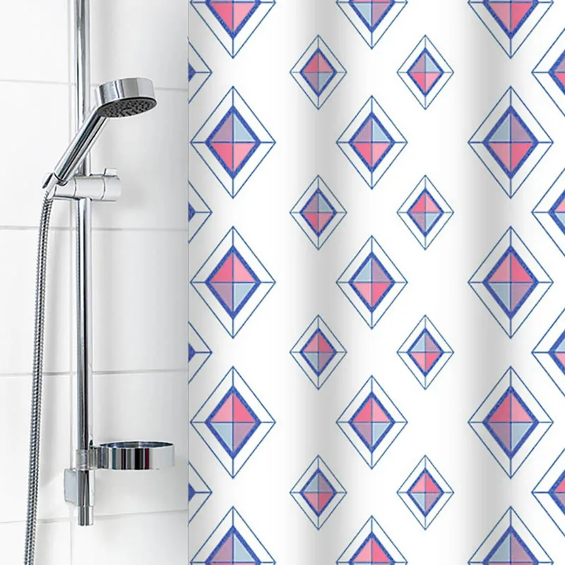 Штора для ванной из полиэтилена (Диамант белый) VILINA 180x180 (40 шт/ящ)