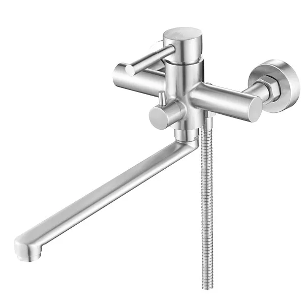 Смеситель д/ванны нерж/сталь CHAMPION SUS-006 (EURO) CHROME Ø40 (12 шт/ящ)