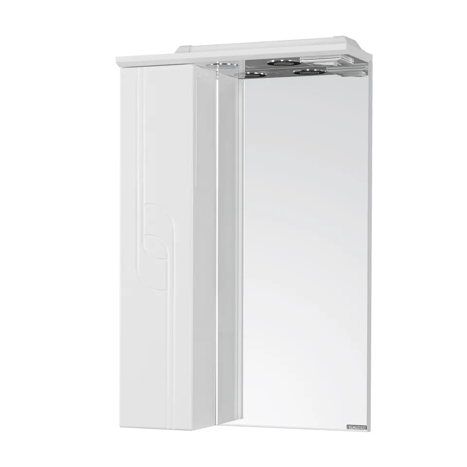 Зеркальный шкаф Aquaton 50 "Панда" левое белый