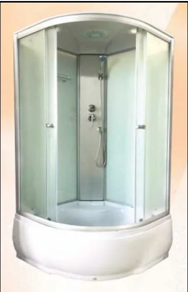 Душевая кабина ДАНА 282 W 100*100*215 (стекло 4мм, высокий поддон) ( 3 места)