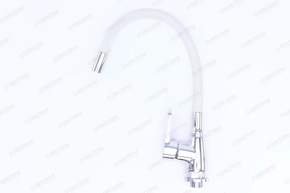 Смеситель д/кухни REFLECTOR MIXXUS ELBA 014 (NUT) WHITE Ø35 ГАЙКА без подводки  (12 шт/ящ)