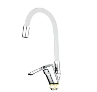Смеситель д/кухни REFLECTOR MIXXUS FANY 011 (NUT) WHITE Ø35 ГАЙКА без подводки (12 шт/ящ)