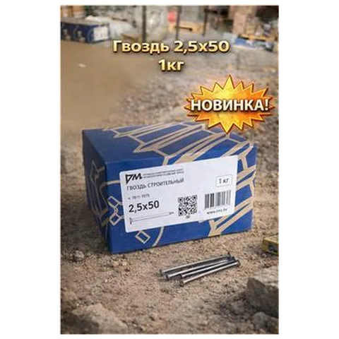 Гвоздь 2,5х50 1кг (1/500) (арт.4371013031)