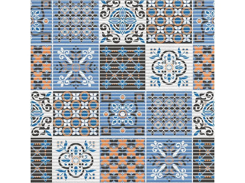 Коврик мерный в/к VILINA / HOMEMAT AQUATIC Преображение 0,80х15м 225PT-orange-blue (рулон 15м.)