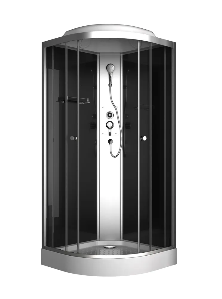 Душевая кабина ODA-8420 Р 90*90*215 (тонированное стекло 4мм, низкий поддон)