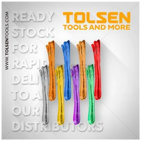 Строп текстильный петлевой Industrial, 2т*5м зеленый TOLSEN (18шт)