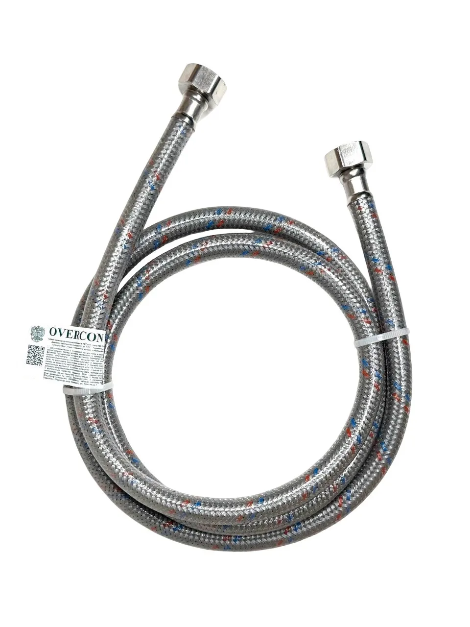 Шланг 1/2"х1/2" ВВ, в силикон.обмотке 30 см "OVERCON" (100шт/ящ)