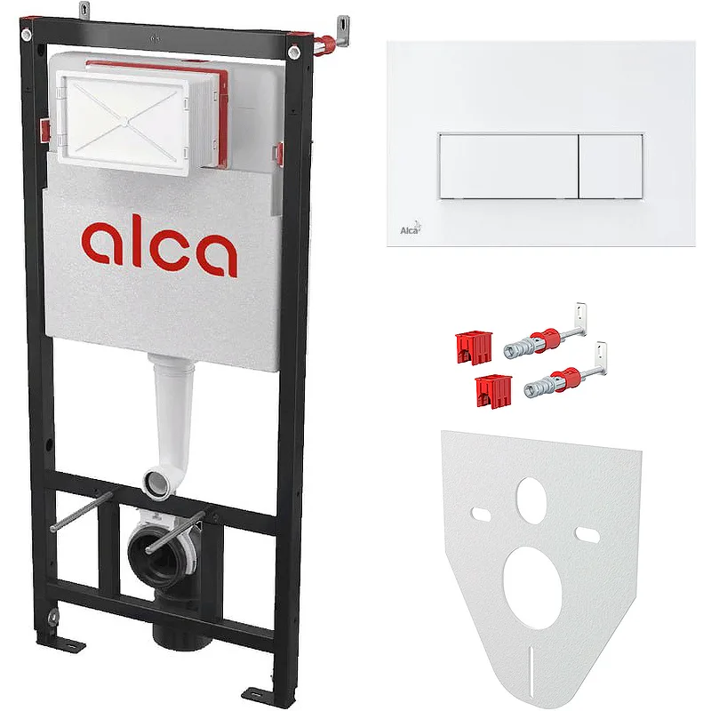 Инсталляц. сист д/унитаза  ALCAPLAST AM101/1120+M91+М570 белая прямоугольная