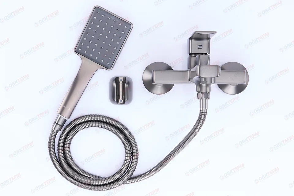 Смеситель д/ванны корот. MIXXUS PREMIUM KUBUS 009 EURO GRAPHITE (8 шт/ящ)