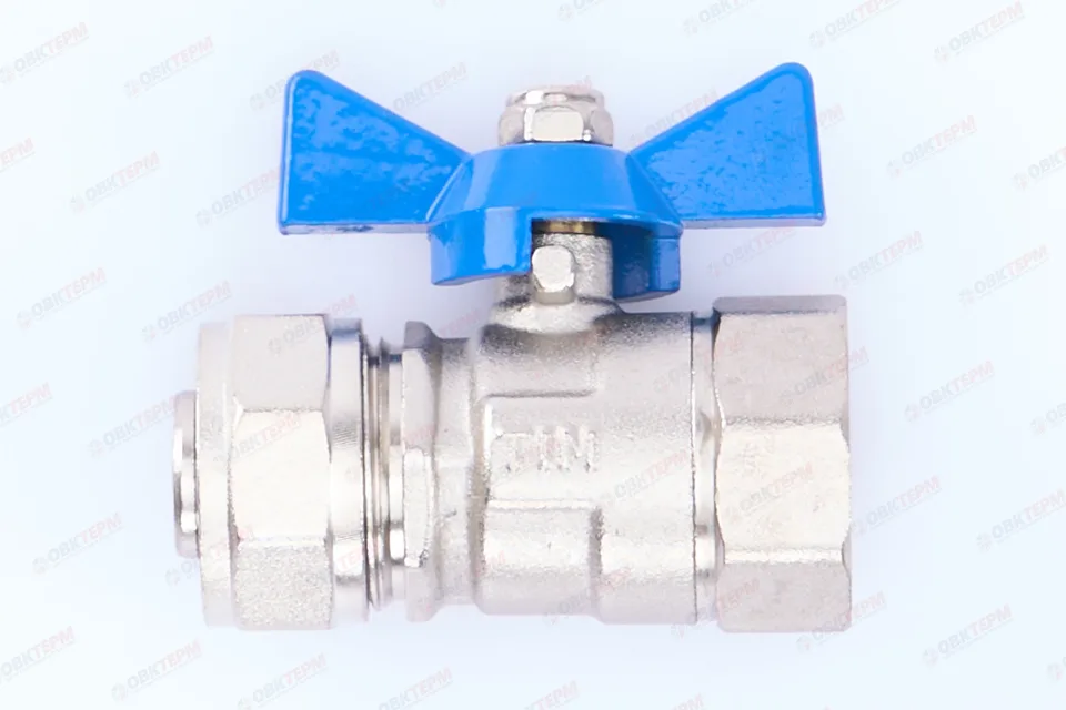 Кран шаровый TIM под обжим 20* 3/4"в бабочка (18шт/72ящ)