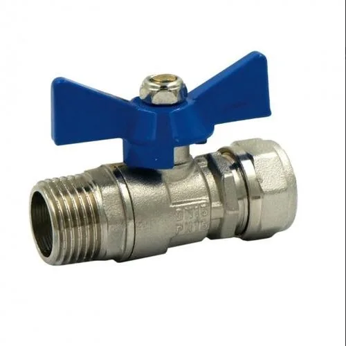 Кран шаровый TIM под обжим 20* 3/4"н бабочка (18шт/72ящ)