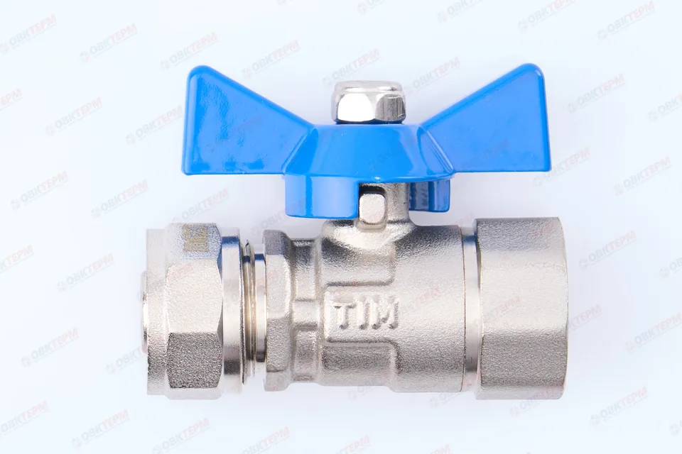 Кран шаровый  TIM  под обжим  16* 1/2"в  бабочка          (25шт/100ящ)