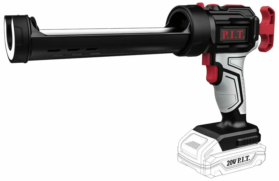 Пистолет для герметика аккум. P.I.T. OnePower PEC20H-300A SOLO (20В, 4скор, 300мл, БЕЗ АКБ и ЗУ)