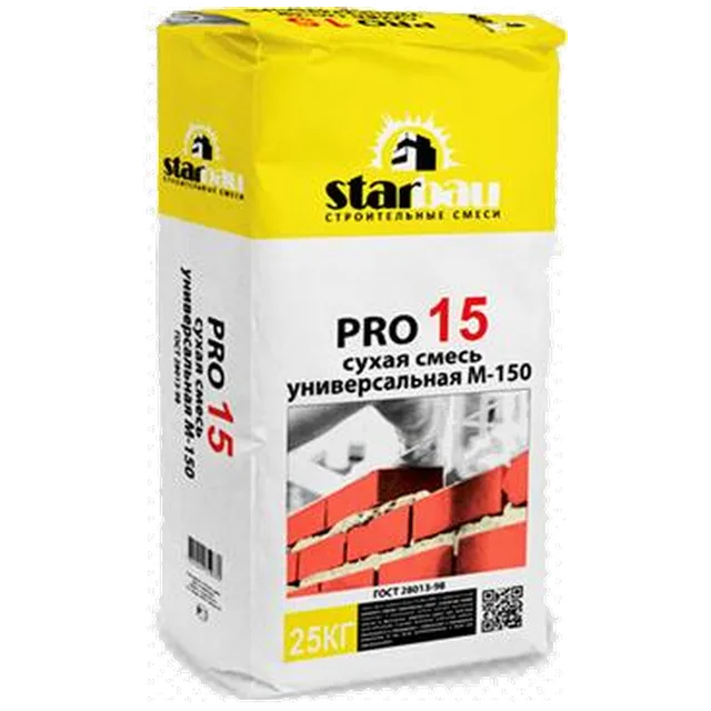 Starbau Смесь кладочная "PRO15", 25кг (60/58 м\паллета)