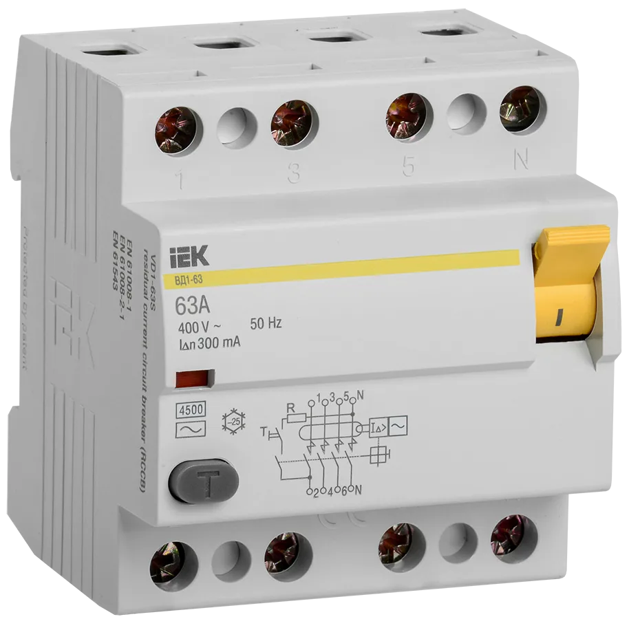 УЗО ВД1-63 4P 63A 300мA IEK