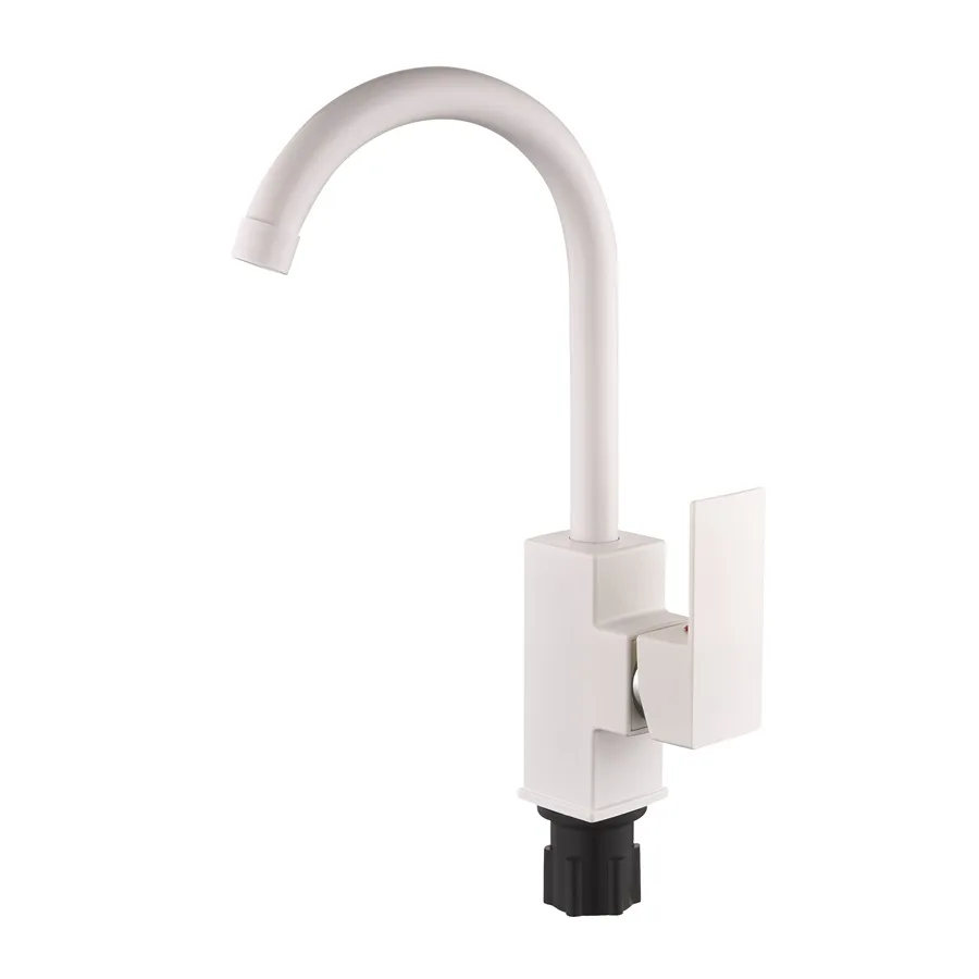Смеситель д/кухни PLAMIX KUBUS-011 SET White (с подводкой) (20 шт/ящ)
