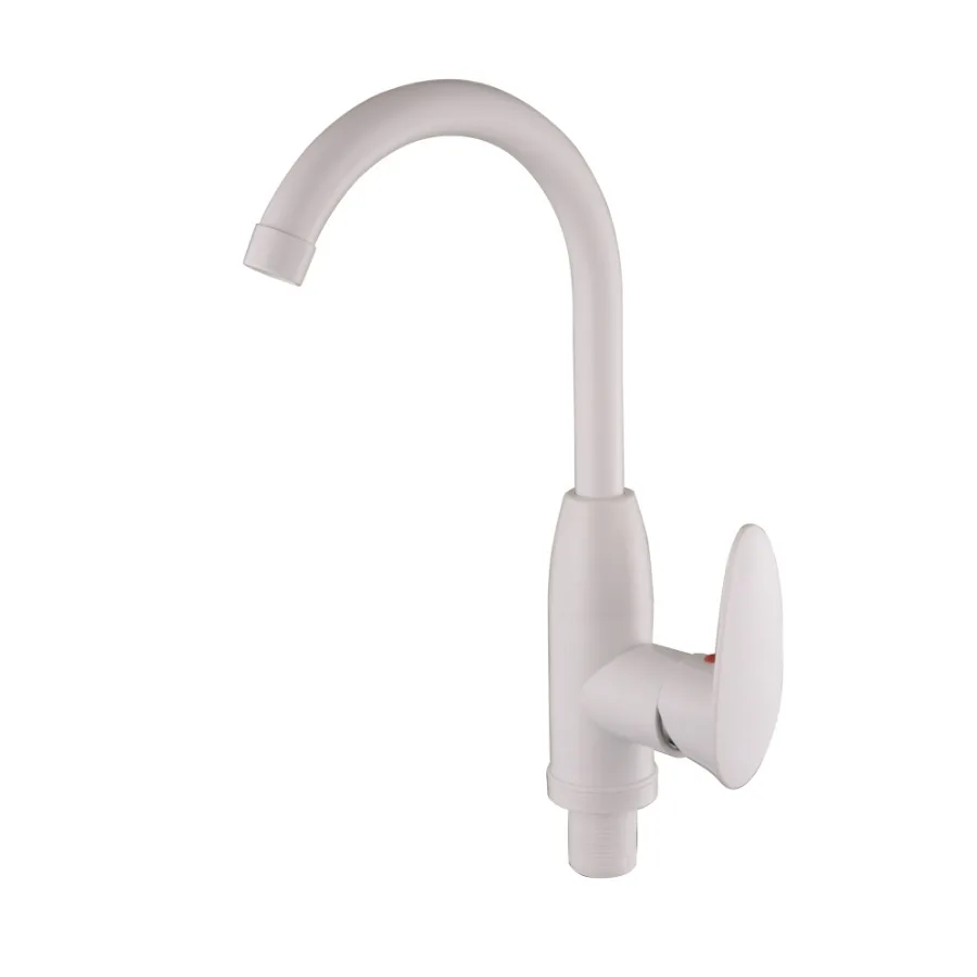 Смеситель д/кухни PLAMIX CEZAR-011-B SET White (с подводкой) (20 шт/ящ)