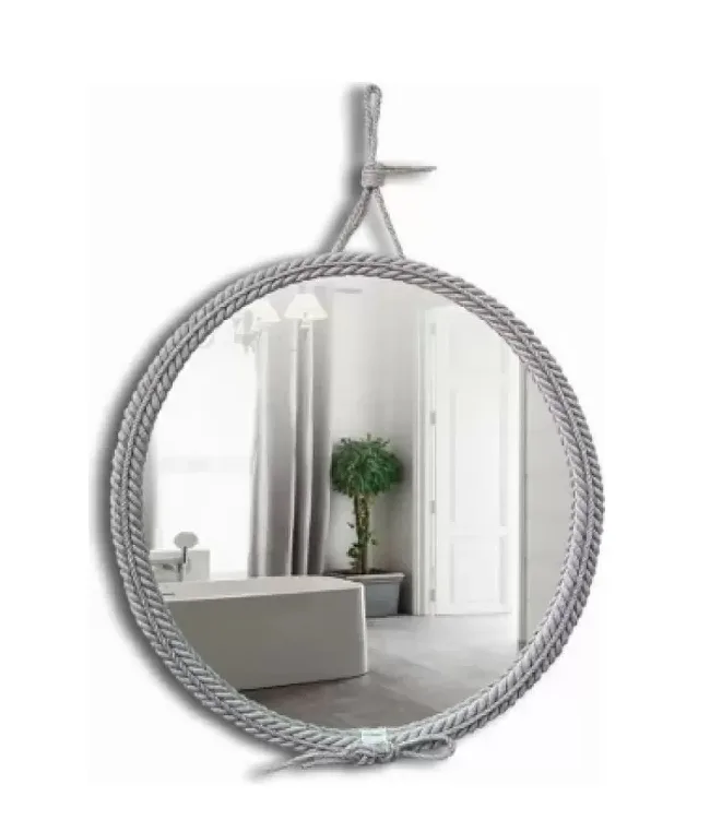 Зеркало  650 круглое "Вестерн" (декор-канат) Silver Mirrors