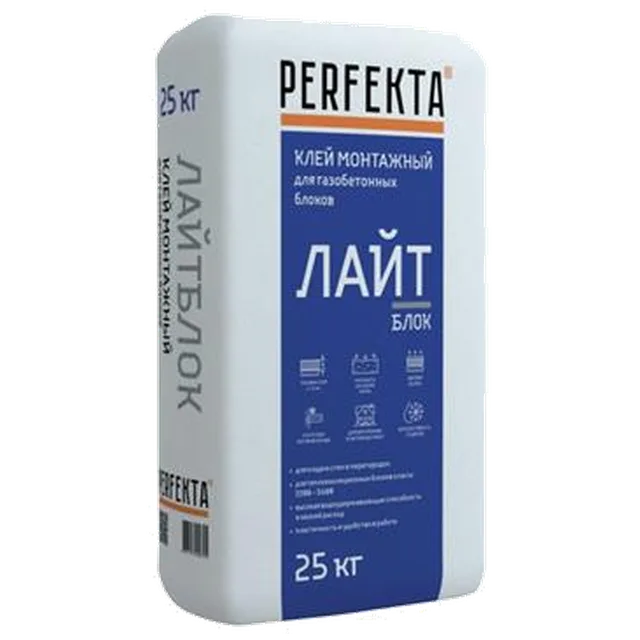 PERFEKTA Клей монтажный Лайтблок 25кг (54м/пал)