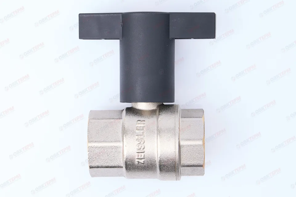 Кран шаровый (ручка удлиненная пластик) ZEISSLER 1" ВВ (6/48)