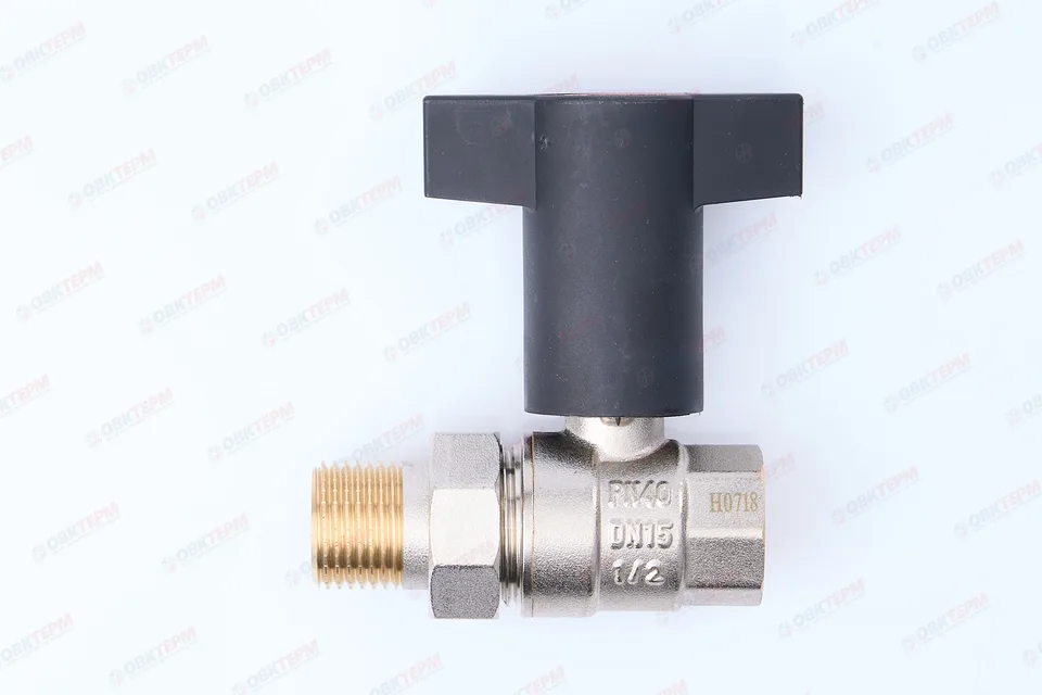 Кран шаровый с американкой (ручка пластик)     ZEISSLER      1/2"   ВН   (10/40)