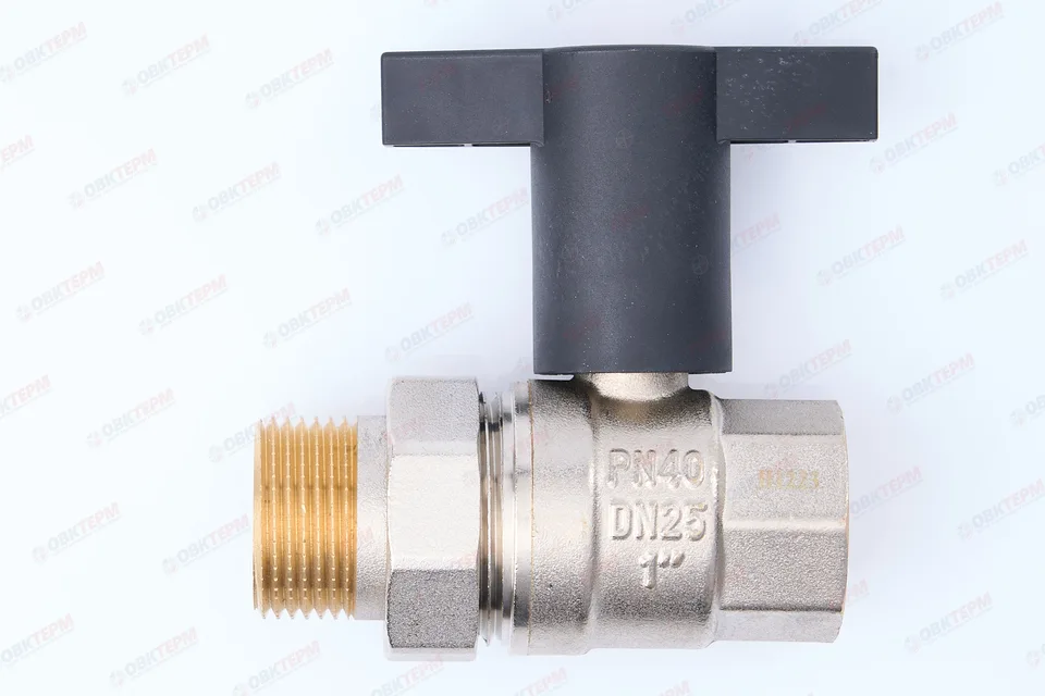 Кран шаровый с американкой (ручка пластик)     ZEISSLER     1"      ВН    (6/24)