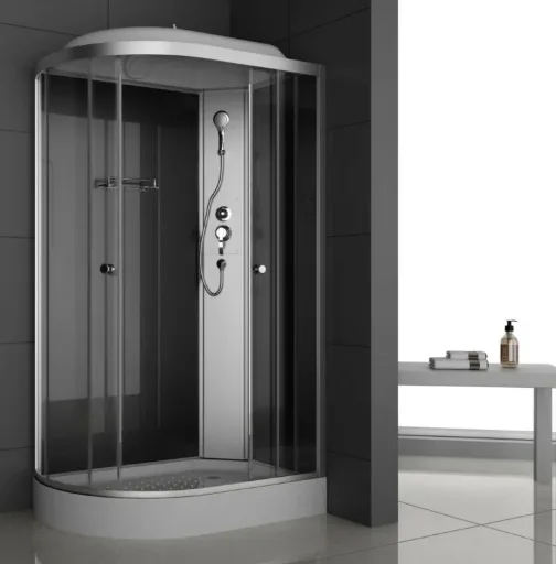 Душевая кабина ODA-8407 P R 120*80*215 ( тонированное стекло 4мм, низкий поддон)
