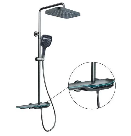 Душ/колонна со смес.с КНОП.ПЕРЕКЛ MIXXUS PREMIUM SPACE-009-J GRAPHITE (Цвет графит)(3 шт/ящ)