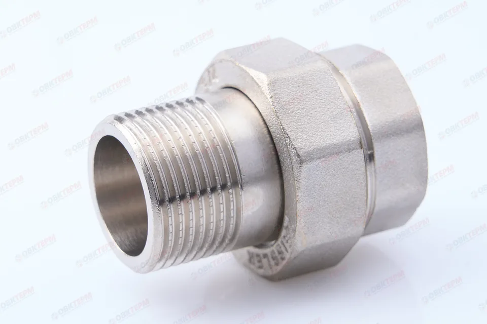 Американка с плоской прокладной 3/4" прямая ZEISSLER НИКЕЛЬ (70/10)