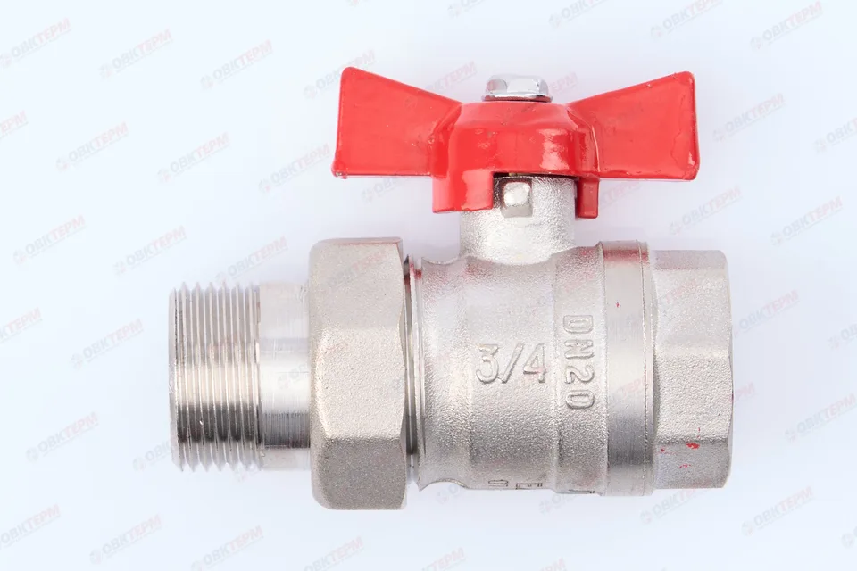 Кран шаровый с американкой Valtec 3/4" ВН бабочка ГОСТ (84/7)