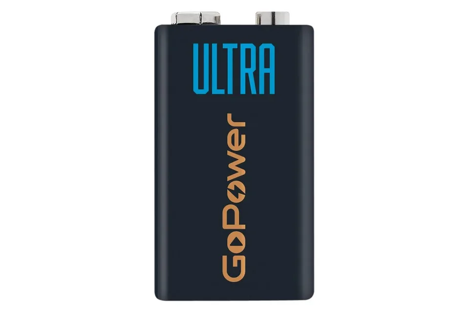 Батарейка GoPower ULTRA Крона 6LR61 BL1 Alkaline 9V 1шт/уп