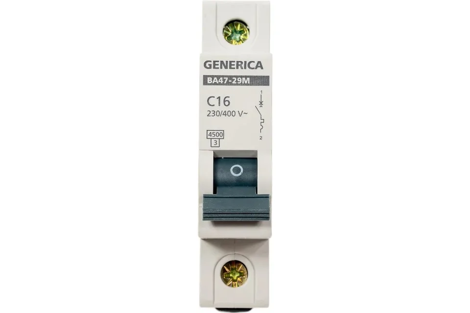 Выключатель автоматический модульный 1п C 16А 4.5кА ВА47-29М GENERICA