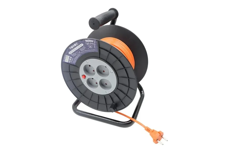 Удлинитель на катушке 4х20м с заземл. 6А IP20 3х0.75 TOKOV ELECTRIC TKE-SK20-075-Z