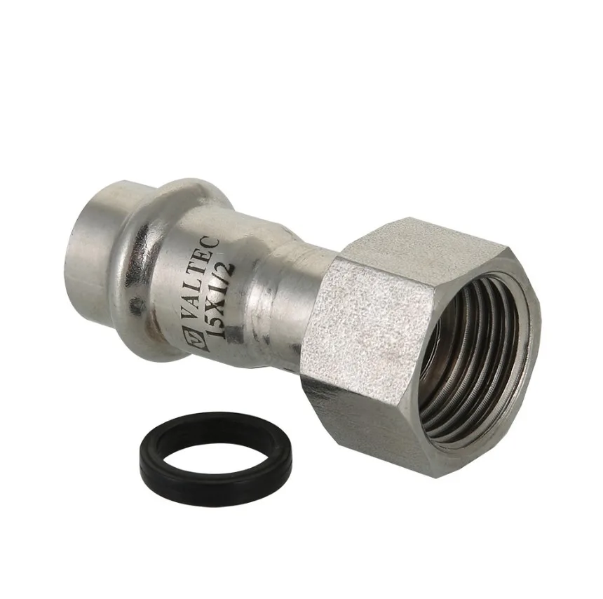 Соединитель VALTEC с накидной гайкой нержавеющая сталь 22*3/4" (24шт)
