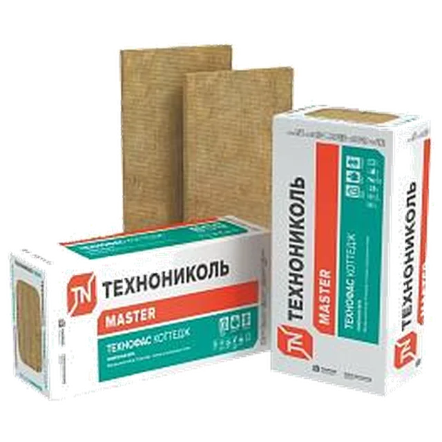 Технониколь минвата фасад ТЕХНОФАС КОТТЕДЖ 50*600*1200 (4,32м2/ 0,216 м3/ 6 л)(32)