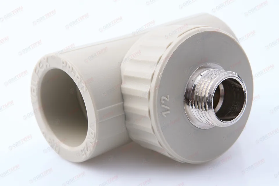 Тройник с МРН  32 * 1/2"      (VALFEX)  серый   (30/10)