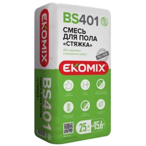 Смесь Экомикс "Стяжка" BS 401 / 25 кг (48 м/пал)