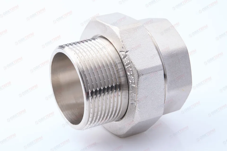 Американка с плоской прокладной      1 1/2" прямая  ZEISSLER   НИКЕЛЬ  (18/2)